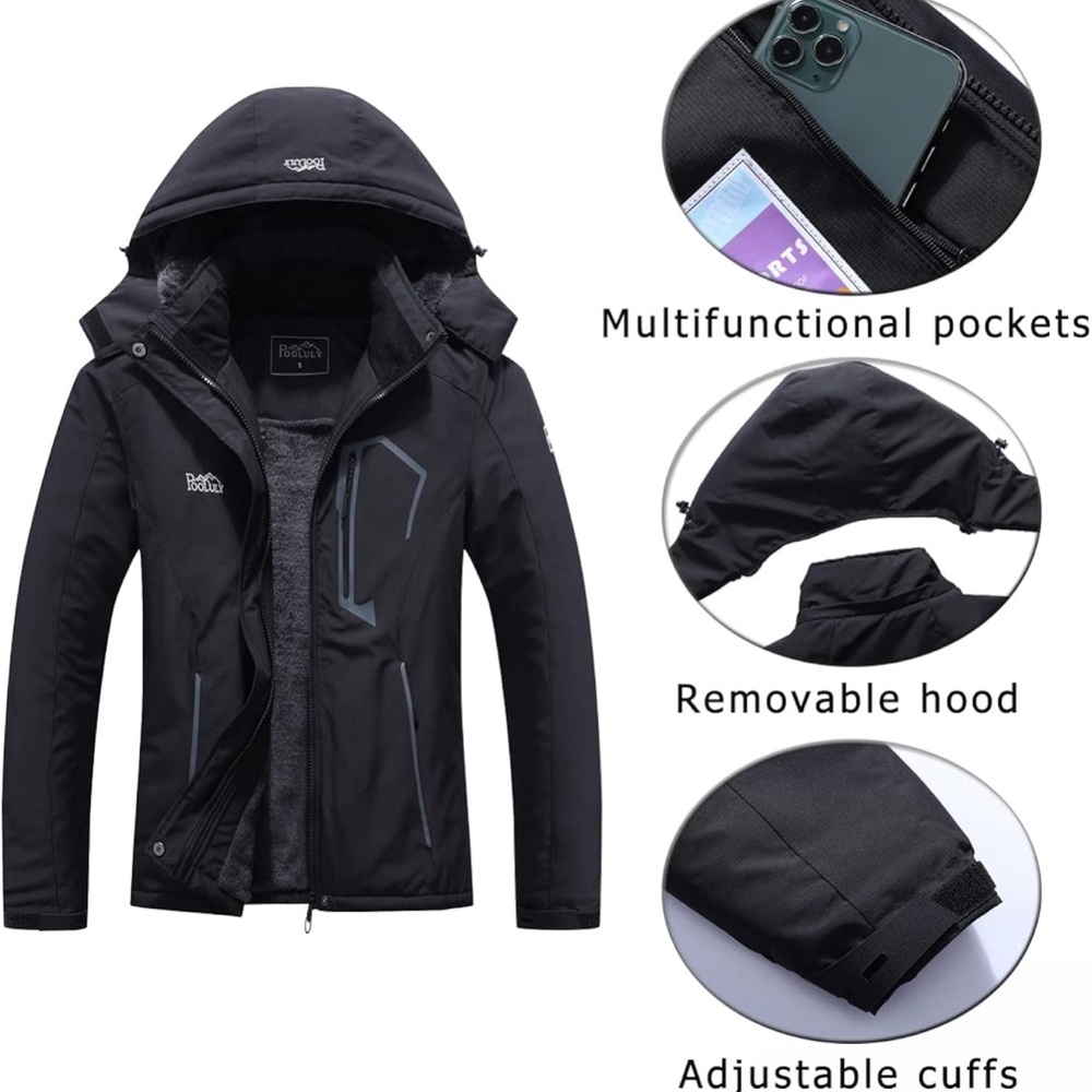 XL  Pooluly Women's Waterproof Jacket - Picture 5 of 9